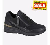 Cipriata Ada Mujeres Zapatillas De Moda Casual De Espuma De Memoria Negras