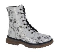 Cipriata Annetta Botas Casual Con Cremallera Encaje Floral De Memoria Gris