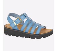 Cipriata Azia Mujer Hebilla de Moda Casual Playa Sandalias de Cuña Azul