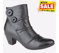 Cipriata Emma Espuma Viscoelástica Mujer Casual Moda Cremallera Botines Negro