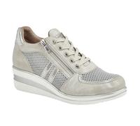 Cipriata Jone Mujer Casual Moda Tacón Cremallera Zapatillas Plata