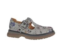 Cipriata L413LFM-7 CIRA - Zapatos de mujer con barra en T, cierre de hebilla, suela TPR gris, floral, talla 7 UK