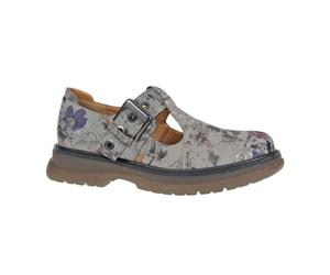 Cipriata L413LFM-7 CIRA - Zapatos de mujer con barra en T, cierre de hebilla, suela TPR gris, floral, talla 7 UK