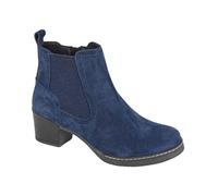 Cipriata L541 ALESSINA - Botines de gamuza real, Gamuza real azul marino, 38 EU