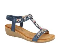 Cipriata Sandalia Lia para Mujer con Joyas Casual de Playa Azul