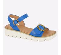 Cipriata Mimi Mujer Moda Tacón Informal Vacaciones Sandalias de Cuña Azul