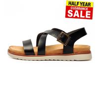 Cipriata Olvia Sandalias De Moda Chic Con Hebilla Para Mujeres Negro