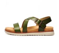 Cipriata Olvia Mujer Elegante con Tiras Diseño Moderno Hebilla Sandalias Verde