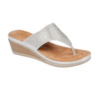 Cipriata Sandra Mujer Vestido Casual Moda Verano Diamonte Cuña Sandalias Plata