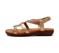 Cipriata Sandalias Serpent para Mujer Elegantes con Tira Trasera y Joyas Oro