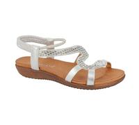 Cipriata Serpent Mujer Elegante con Tira Trasera Joyas Sandalias de Moda Plata
