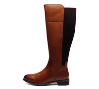 Cipriata Silvia Mujer Memoria Espuma Piel Moda Vestido Rodilla Botas Altas Tan