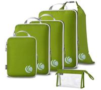 Cipway Bolsas Compresion Viaje, Diseño de Malla Impermeable Ligero y Duradero Bolsas de Viaje Organizador para la Mochila Maletas de Almacenamiento en el Hogar(Verde, 6 Unidades)