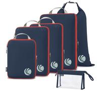 Cipway Bolsas Compresion Viaje, Diseño de Malla Impermeable Ligero y Duradero Bolsas de Viaje Organizador para la Mochila Maletas de Almacenamiento en el Hogar(Azul, 6 Unidades)