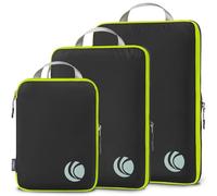 Cipway Bolsas Compresion Viaje, Diseño de Malla Impermeable Ligero y Duradero Bolsas de Viaje Organizador para la Mochila Maletas de Almacenamiento en el Hogar(Negro, 3 Unidades)