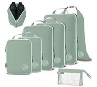 Cipway Bolsas Compresion Viaje, Diseño de Malla Impermeable Ligero y Duradero Bolsas de Viaje Organizador para la Mochila Maletas de Almacenamiento en el Hogar(Verde salvia, 8 Unidades)