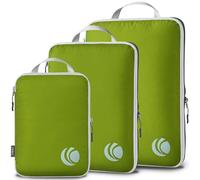Cipway Bolsas Compresion Viaje, Diseño de Malla Impermeable Ligero y Duradero Bolsas de Viaje Organizador para la Mochila Maletas de Almacenamiento en el Hogar(Verde, 3 Unidades)