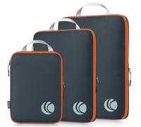 Cipway Bolsas Compresion Viaje, Diseño de Malla Impermeable Ligero y Duradero Bolsas de Viaje Organizador para la Mochila Maletas de Almacenamiento en el Hogar(Gris, 3 Unidades)