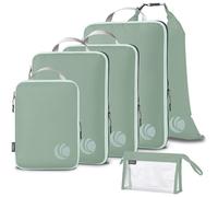 Cipway Bolsas Compresion Viaje, Diseño de Malla Impermeable Ligero y Duradero Bolsas de Viaje Organizador para la Mochila Maletas de Almacenamiento en el Hogar(Verde salvia, 6 Unidades)