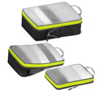 Cipway Bolsas Compresion Viaje, Malla Ligero Bolsas de Viaje Organizador para la Mochila Maletas de Almacenamiento en el Hogar(Negro, 3 Unidades)