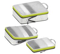 Cipway Bolsas Compresion Viaje, Malla Ligero Bolsas de Viaje Organizador para la Mochila Maletas de Almacenamiento en el Hogar(Blanco, 3 Unidades)