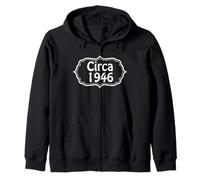 Circa 1946 Año de Nacimiento Sudadera con Capucha