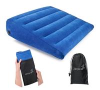 Circa Air Almohada Inflable de cuña para Viajes, Ligera y portátil. Almohada de cuña de Viaje para Dormir, reflujo ácido, GERD, ronquidos. para Espalda, elevación de piernas y Soporte de Rodilla.