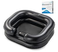 CIRCA AIR Bol de champú portátil - Lavabo inflable con almohada (negro)