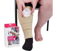 CircAid Juxtalite - Sistema de pierna inferior HD, prenda de compresión ajustable fácil de usar para hombres y mujeres, circulación de piernas para apoyo, capucha flexible y correas de bucle, tamaño