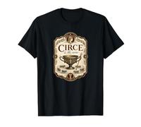 Circe y los Cerdos de la mitología Griega Odisea Hechicera Camiseta gráfica económica, Hombre, Negro, S