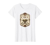 Circe y los Cerdos de la mitología Griega Odisea Hechicera Camiseta gráfica económica, Mujer, Blanco, XS