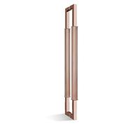 CIRCIR 60cm/80cm/120cm Long Double Sided Door Push Bar,Door Pull Modern Sliding Glass Door Handle, for Wood/Metal/Commercial/Iron Doors, Easy to Install(Rose Gold,80cm/32inch)