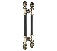 CIRCIR Double-Side Heavy Duty Gate Handles Door Handles with Carving Craft,Stainless Steel Barn Door Handles, for Indoor Outdoor Door(Green Bronze,120cm/47.2in)