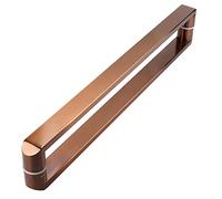 CIRCIR Double Sided Sliding Barn Door Handles,Door Pull Stainless Steel Door Handle Pull, Interior/Exterior Gates Handle, for Bathroom WC Bank Conference Room(Rose Gold,154cm/60inch)