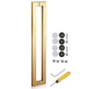 CIRCIR Home/Front Door/Hotel/Restaurant Pull Push Bar,Modern Entry Glass Door Handle, 16/24/32/40/48inch Long, Brushed Stainless Steel, Back to Back(Gold,60cm/23.6in)