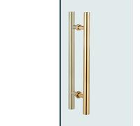 CIRCIR Modern Door Grab Bar H Shape,Door Pull Gold Glass Door Push Handles, Two Sides Shower Door Metal Doors Fiberglass Doors Grips, Mounted Back to Back(80cm/32inch-60cm)