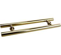 CIRCIR Steel Barn Door Pulls,Gold Shower Barn Entry Sliding Door Handle for Wood/Glass/Metal Front Doors, 1.6ft/2ft/2.6ft(60cm/24in)