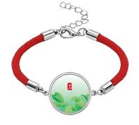 Circlar Grain Rain Twenty Four Solar Term Lucky Red String Pulsera hecha a mano