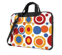 Circle Dots - Funda protectora para portátil de 15.6 pulgadas, diseño geométrico con correa para el hombro, portátil, a prueba de golpes, funda protectora para computadora portátil para mujeres y