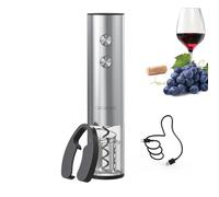 CIRCLE JOY Abridor de botellas de vino eléctrico recargable con cortador de papel de aluminio, luz LED, sacacorchos automático con un solo toque para el hogar, fiesta