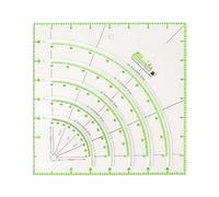 Circle Magic Quilting Ruler Tape, 8 Pulgadas Multifuncional Quilt Ruler Patchwork Cutters Acrílico Craft Ruler Regla de Corte Regla de Tela Cinta Métrica Cortador Curvo Acolchado Suministros Clover Cr