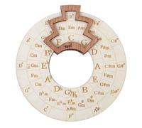 Circle of Fifths - Herramienta de melodía de madera: rueda de acordes para músicos y compositores, rueda de madera circular educativa (1 unidad, diámetro: 12 cm)