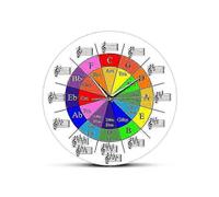 Circle of fifths music theory wall clock harmony wheel music theory wall clock modern art music classroom decoration gift A