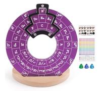 Circle of Fifths Wheel Accesorios para guitarra con tabla de acordes de melodía, libro de teoría musical, rueda de progresión para aprendizaje musical (morado)