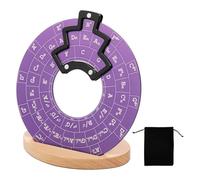 Circle of Fifths Wheel Metal Melody Tool Chord Wheel Disco de Teoría de la Música de Guitarra Portátil con Soporte para Musicians Principiantes (Violeta)