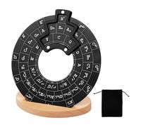 Circle of Fifths Wheel Metal Melody Tool Chord Wheel Disco de Teoría de la Música de Guitarra Portátil con Soporte para músicos principiantes (Negro)