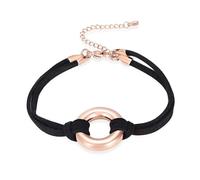 Circle Of Life - Pulsera de piel auténtica negra para cenizas de un ser querido, soporte de recuerdo para mujeres y hombres, Metal