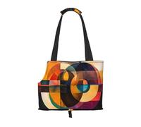 Circle Square Harmony - Bolsa de hombro para mascotas, diseño plegable, bolsa de viaje pequeña para gatos y perros