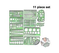 Circle Templates Measuring Geometry Ruler Plastic Geometric Drawing Painting Stencils Scale Drafting Tools Shape Stencils Drawing Set for School And O