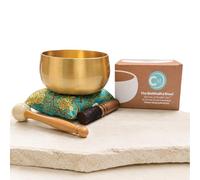 CIRCLE UP Juego de cuencos tibetanos - Cuenco de sonido de 6 pulgadas para meditación, alivio del estrés y curación de chakras | Fácil de tocar - El cuenco BeMindful - Incluye mazo, caja de regalo y